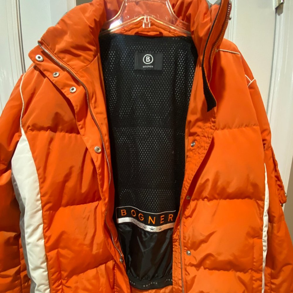 Bogner Bright Orange Down Jacket - image 3